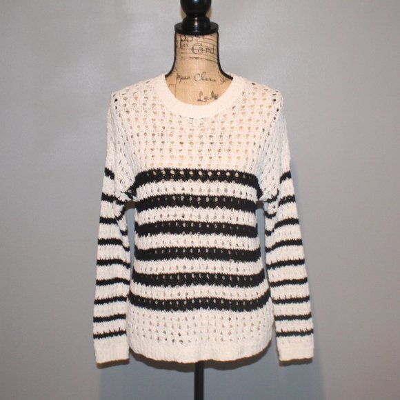 BCBGeneration Black And White Striped Sweater - Picture 2 of 4